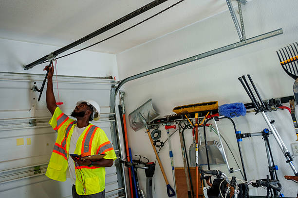 Professional Garage Door Panel Replacement technician working in Falconer, NY